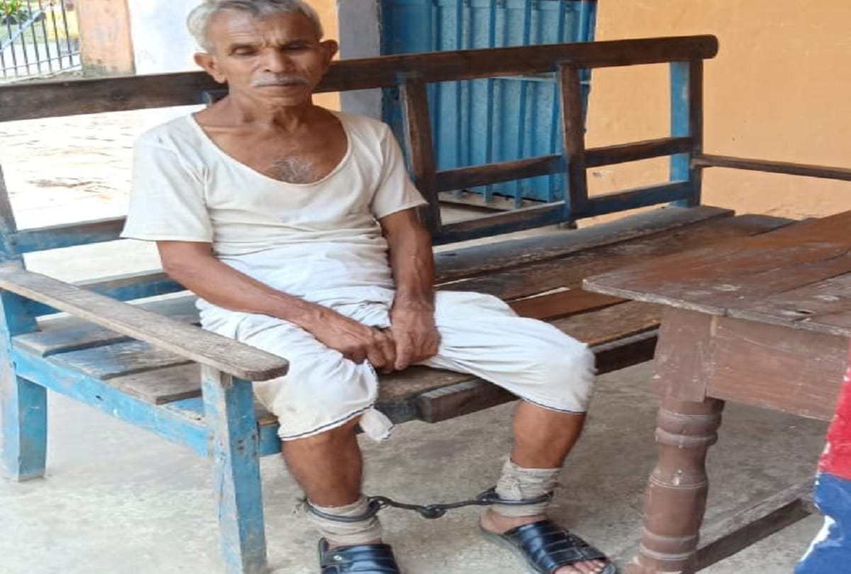 Sister tied brother with iron chain for land dispute