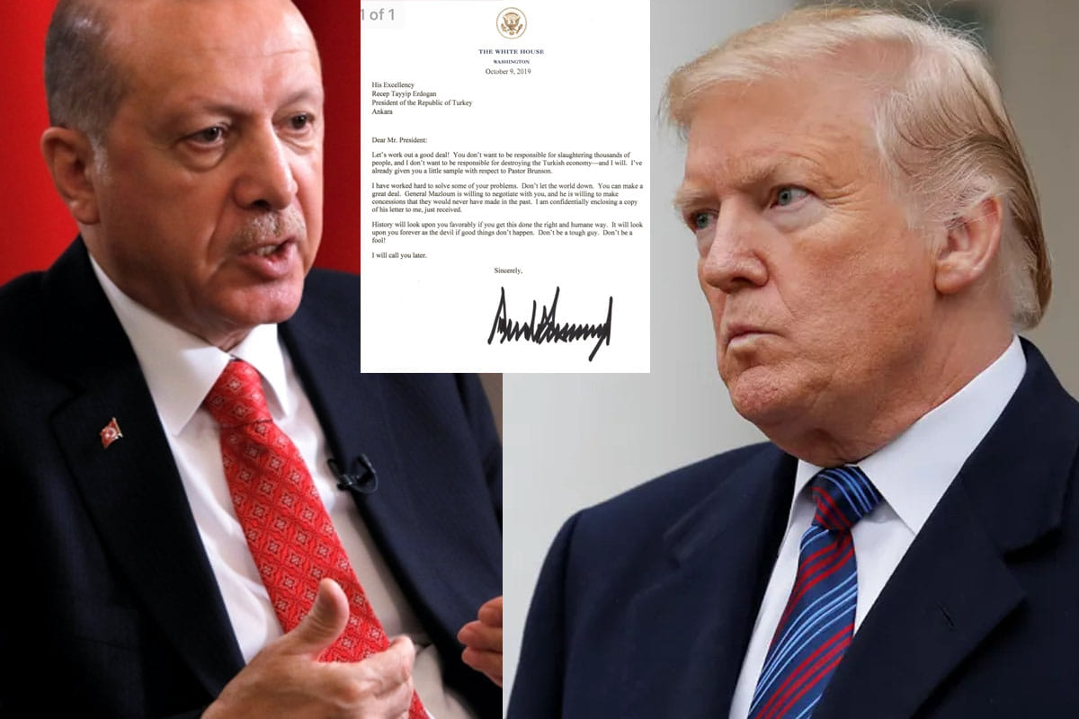 Turkish President Tayyip Erdogan threw Donald Trump letter in the trash, sources claim
