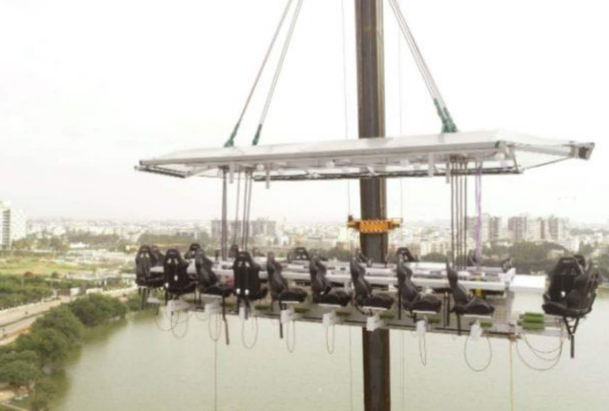 flying restaurant in noida at garden galleria mall its 160 feet above ground know all about it