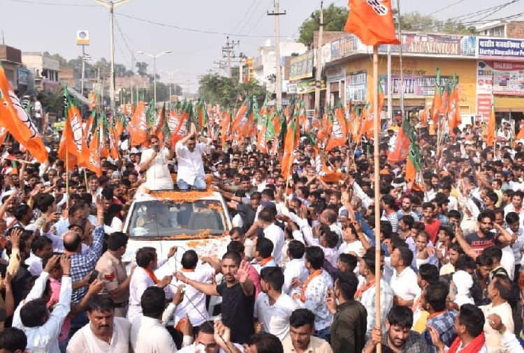 haryana assembly elections, BJP MP Sunny Deol Election Campaign Rally At Narnaund