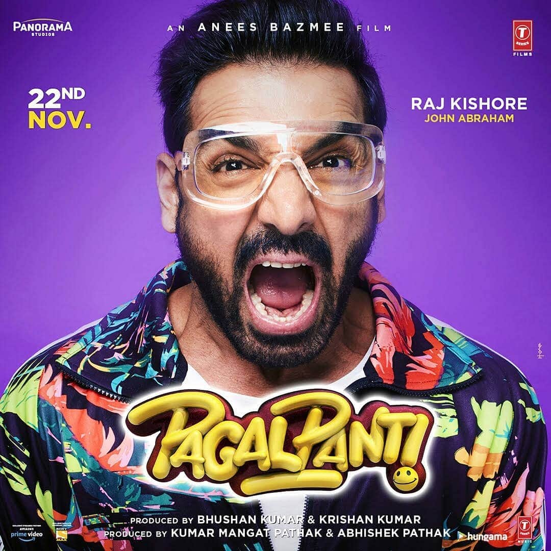 John Abraham Anil Kapoor and Ileana DCruz film Pagalpanti poster out