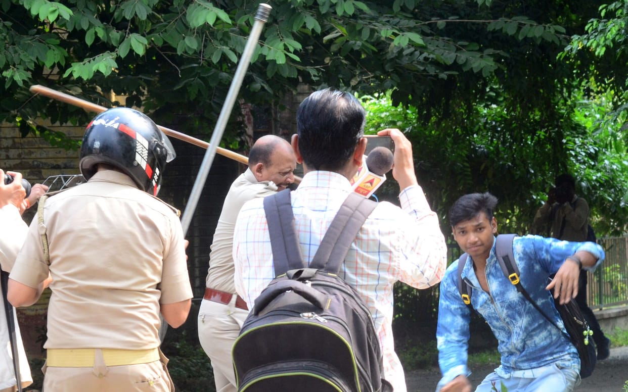University of Allahabad: Lathi rained on innocent students