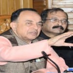 सांसद सुब्रमण्यन स्वामी ने शिमला में प्रेसवार्ता की