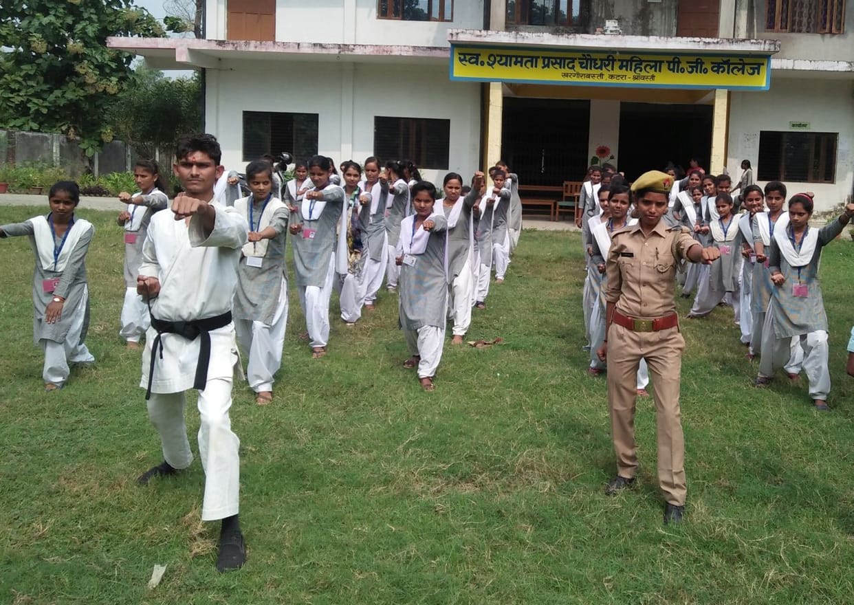 Students learned the tricks of self-defense in the Mission Daring program