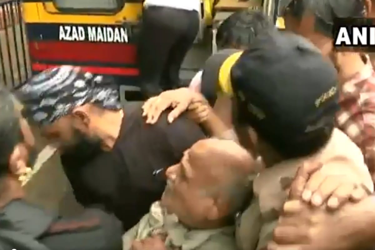 PMC Bank elderly woman and men protesting along with depositors outside RBI fell ill