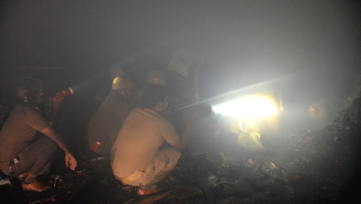 Fire in fectory