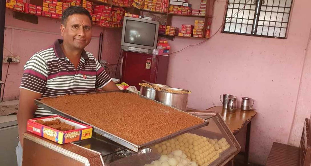 pawan oli makes delicious sweet