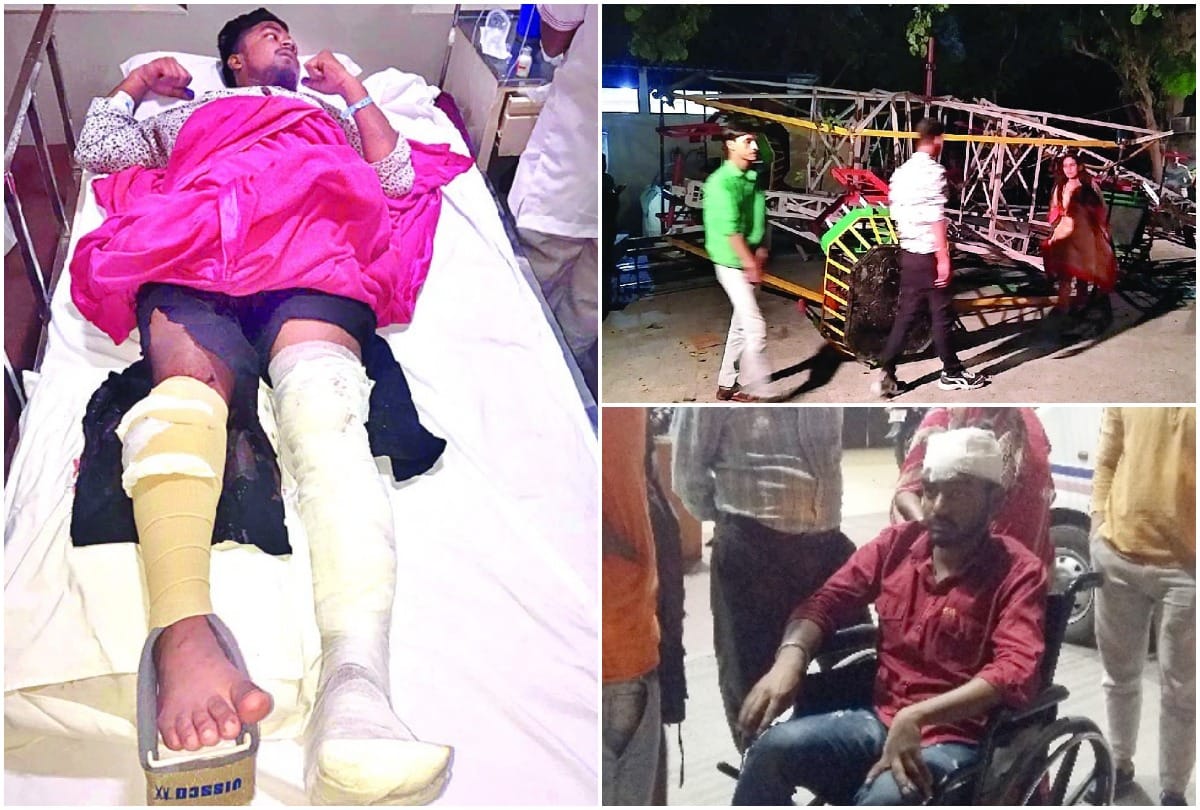 diwali mela hammock fell due to strom in delhi 