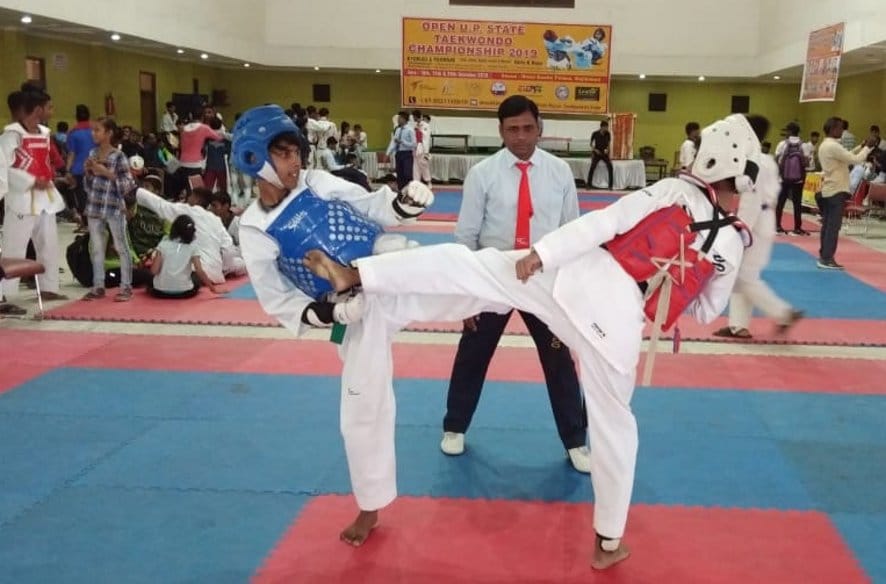 Second day of Open UP State Taekwondo Championship in Najibabad