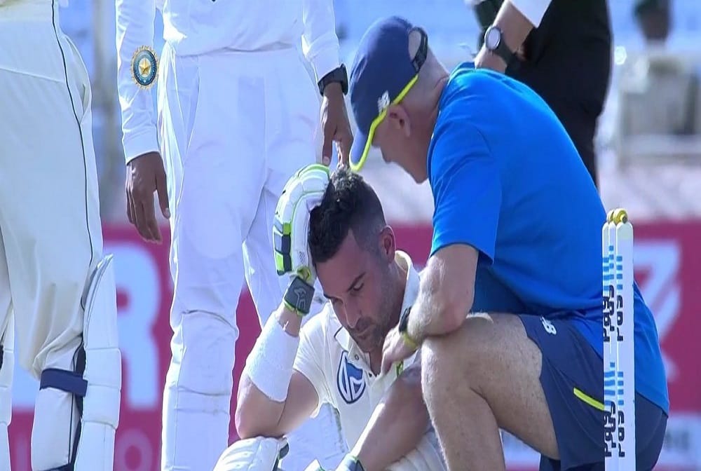india vs south africa: Umesh Yadavs nasty bouncer hits Dean Elgar on helmet
