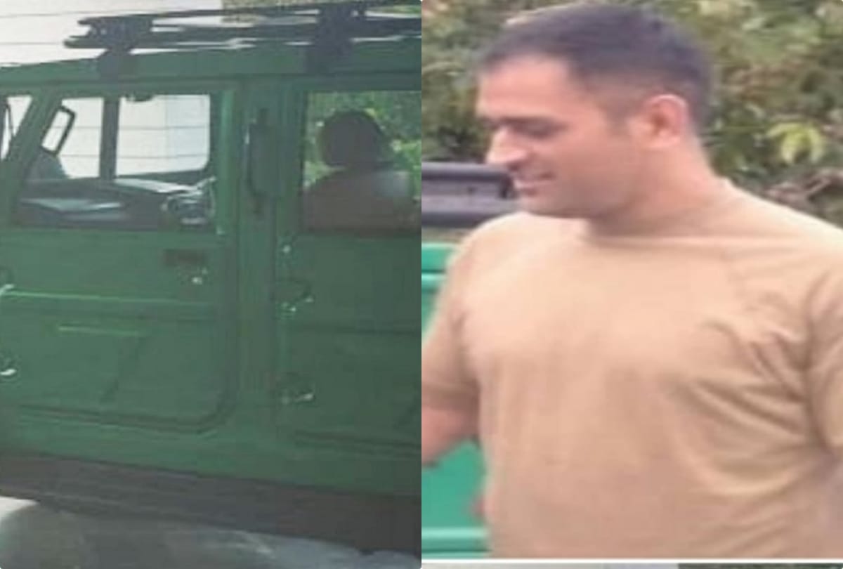 ms dhoni was busy riding his new Nissan Jonga on the streets at ranchi