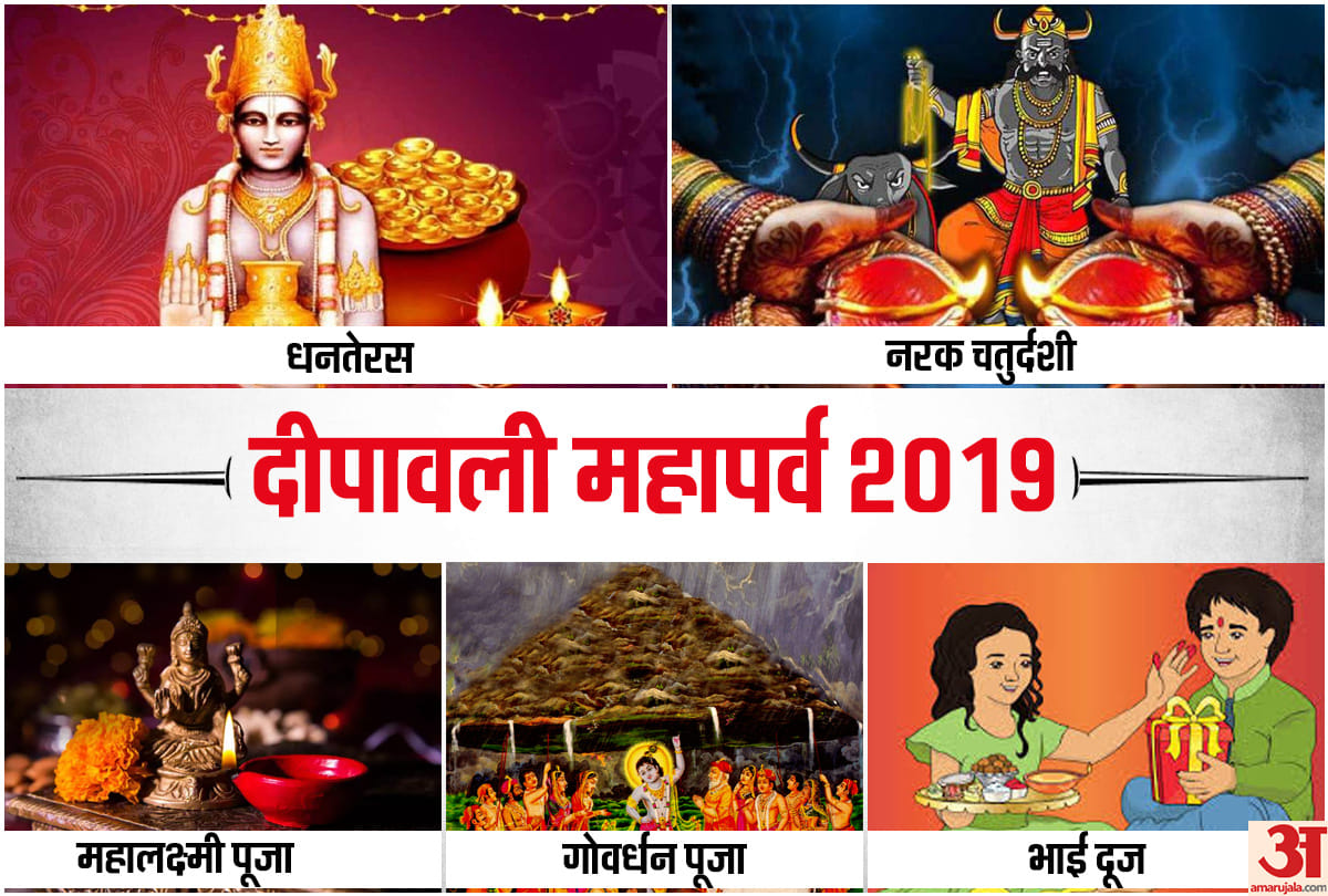 diwali 2019 know the importance of diwali dhanteras narak chaturdashi and bhai dooj