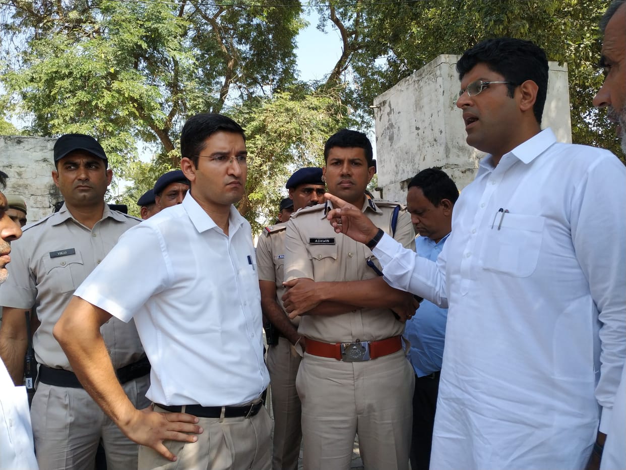 controversy among bjp and jjp supporters in bjp candidate premlatas village