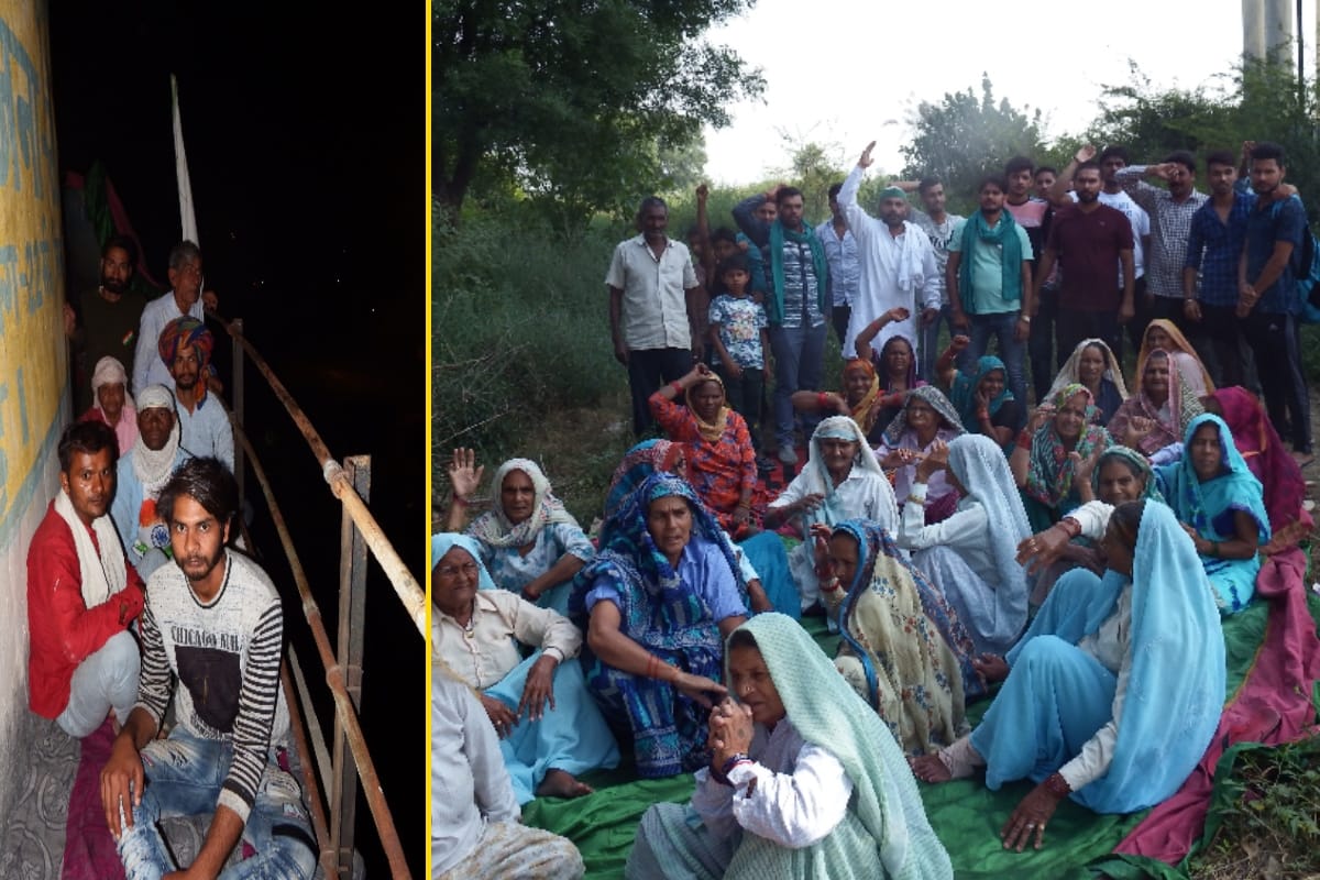 Farmers protest against non-compensation from new policy in Meerut, made road jam