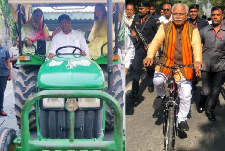 Politicians Cast Vote for Haryana Assembly Elections 2019