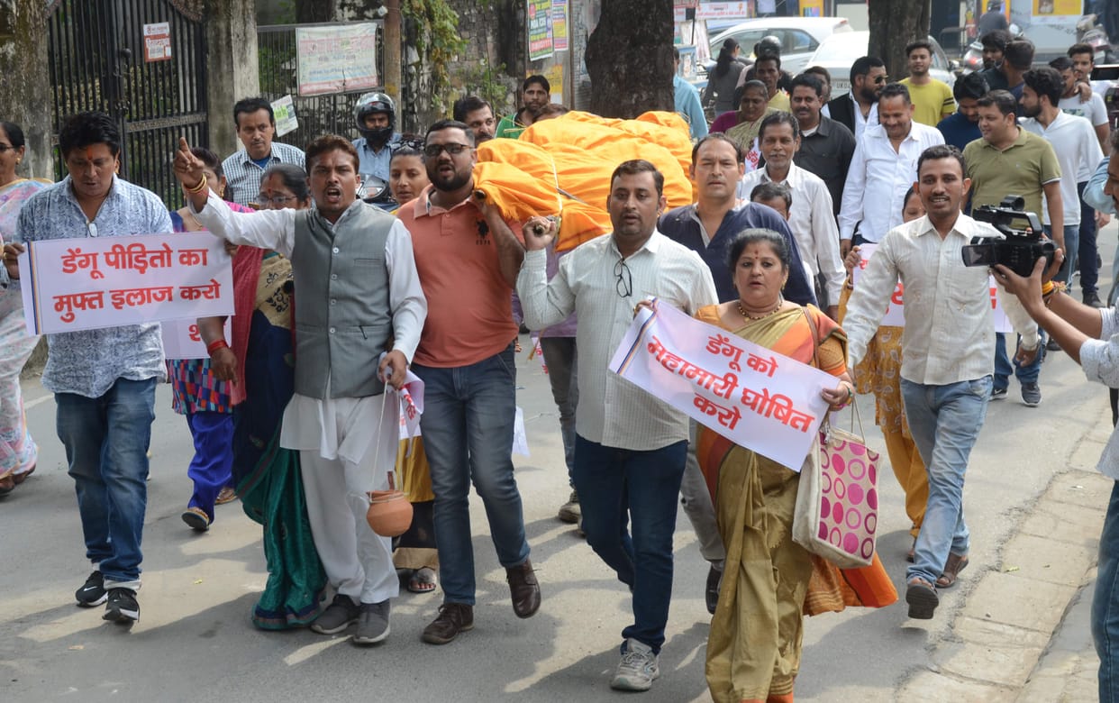 Dead bodies of state government and municipal corporation were taken out