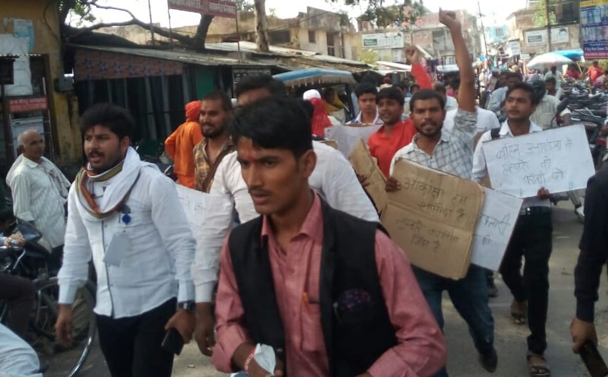 ABVP activists ended march on foot