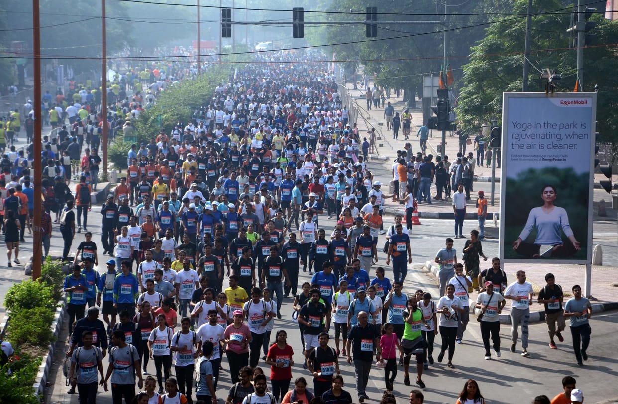 Delhi people run for healthy body