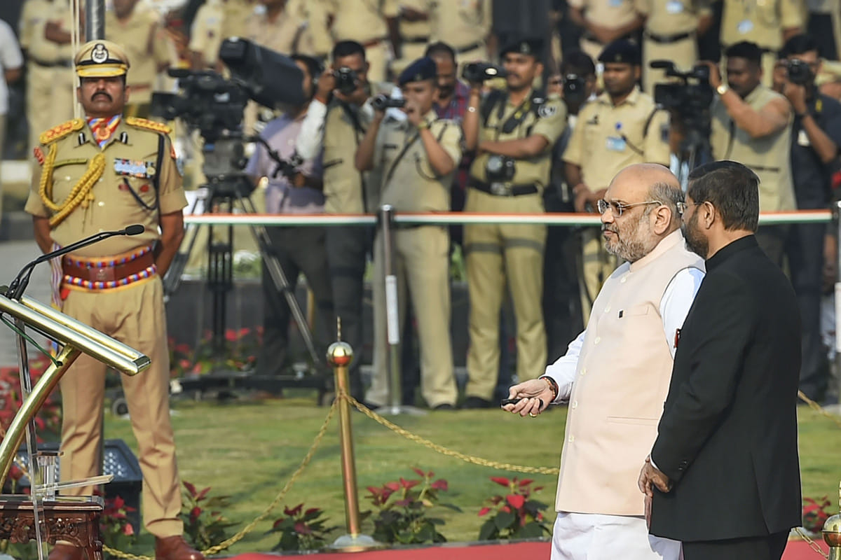 Police Commemoration Day Parade modi-shah are present, both pays tribute to martyrs police personnel