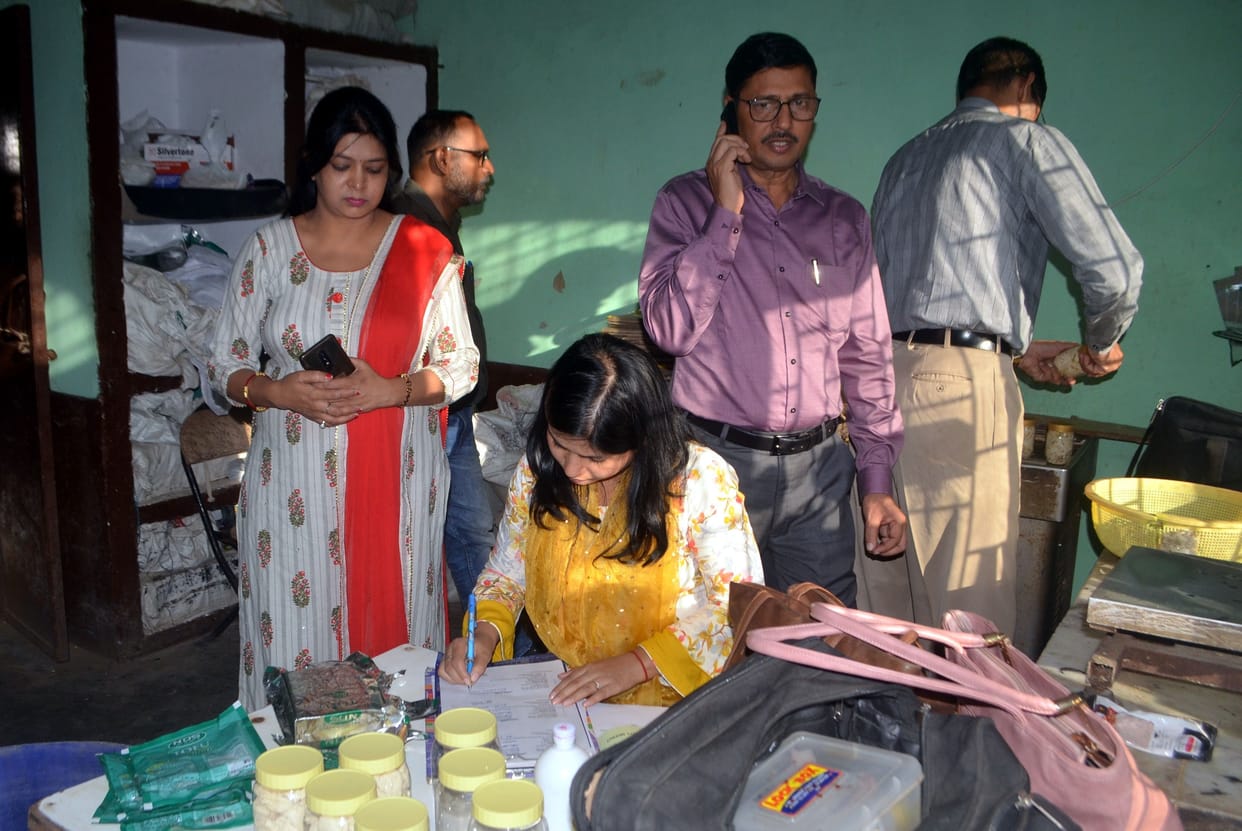249 kg milk powder and 74 kg ghee sized