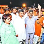 विरोध प्रदर्शन करते चंद्रमोहन बिश्नोई