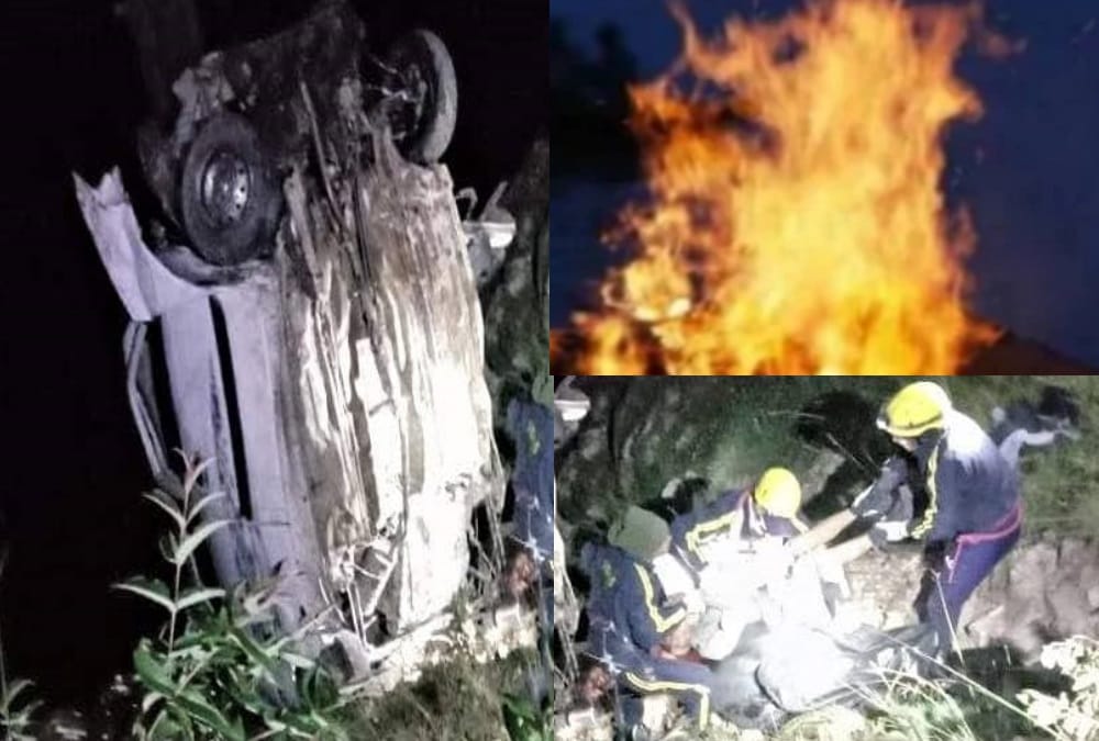 Five Dead Bodies Funeral Together after Car Fell into Ditch in Chamoli Photos