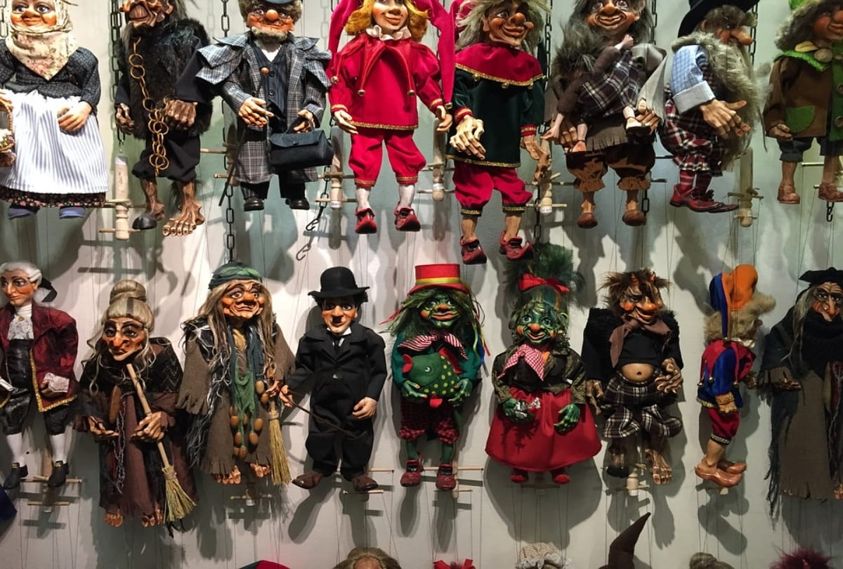 haunting moment ventriloquist doll blinks and moves its mouth