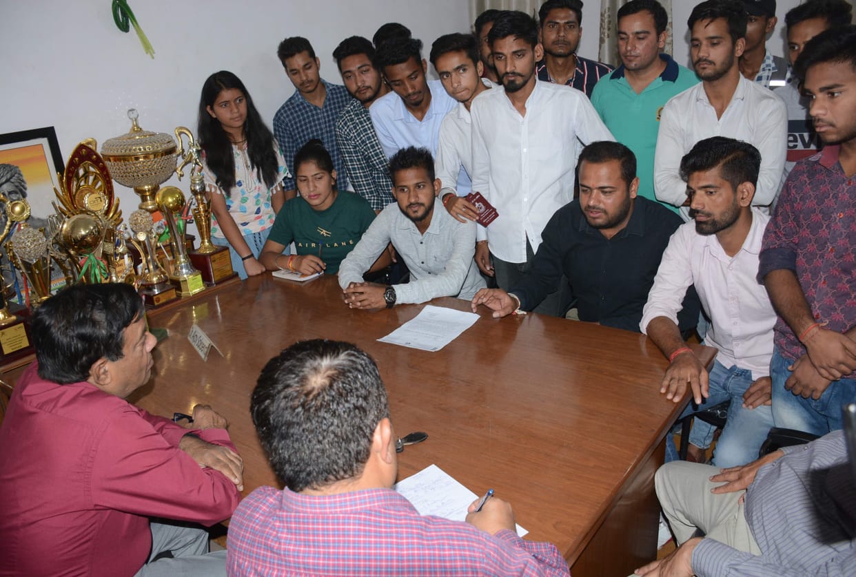 Marks are not improving, students surrounded the principal