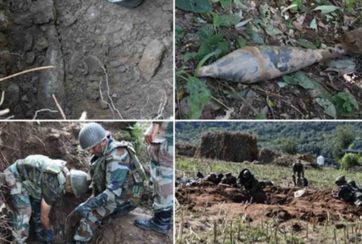Indian Army destroyed 3 mortar shells of Pakistan Army in Karmara village of Poonch