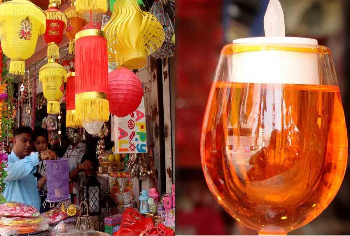 Jammu Kashmir's market decorated for festival of Deepawali, city of temples Jammu