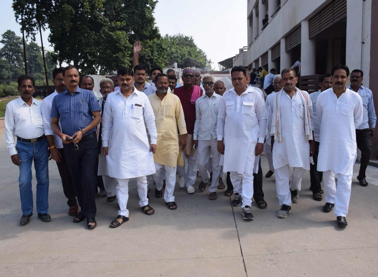 Congress protest against crime rise in state