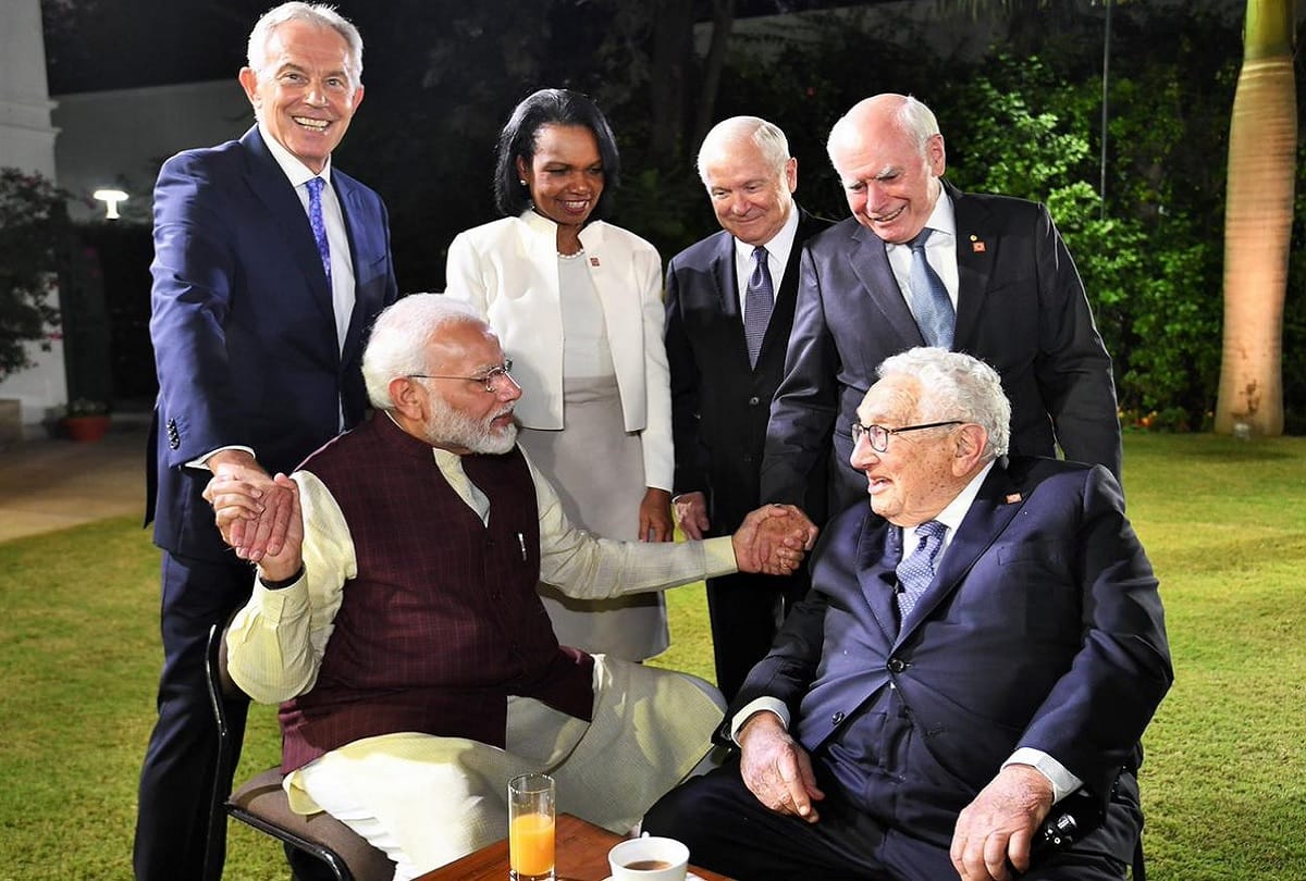 Narendra Modi meet Henry Kissinger Condoleezza Rice Robert Gates Tony Blair and John Howard