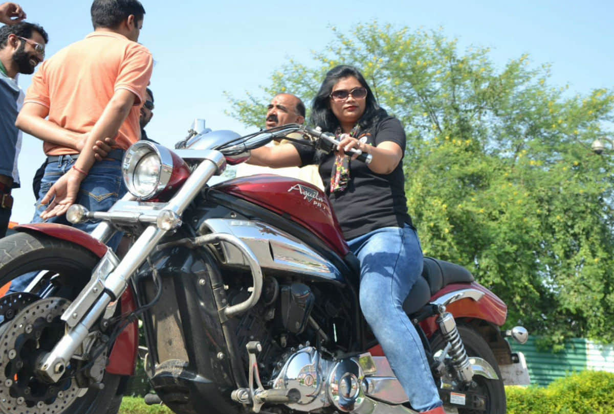 Mathura woman biker embarks on safety mission at Four States