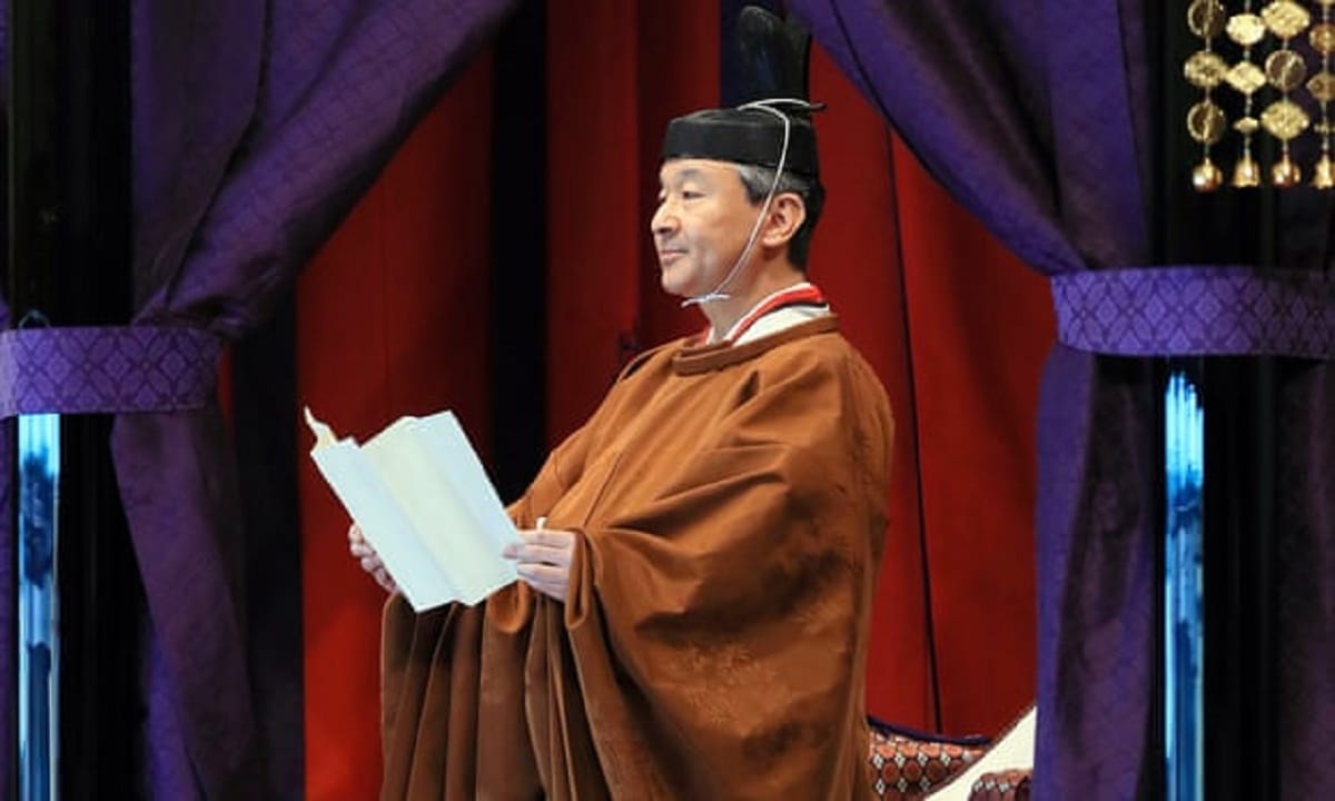 Emperor Naruhito of Japan took the throne
