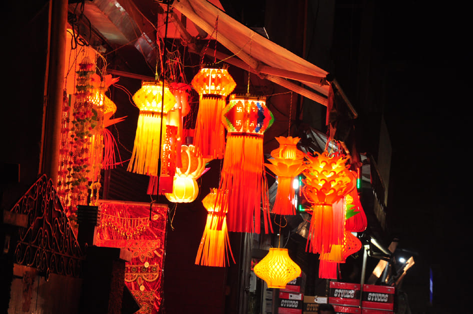 Markets decorated for Dhanteras and Deepawali