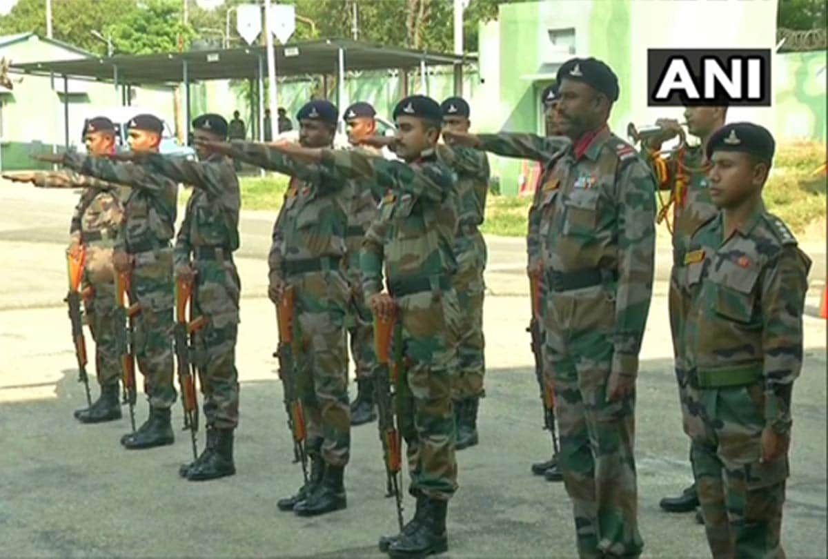 wreath laying ceremony of Naib Subedar Valte Sunil Ravsaheb being held in Jammu