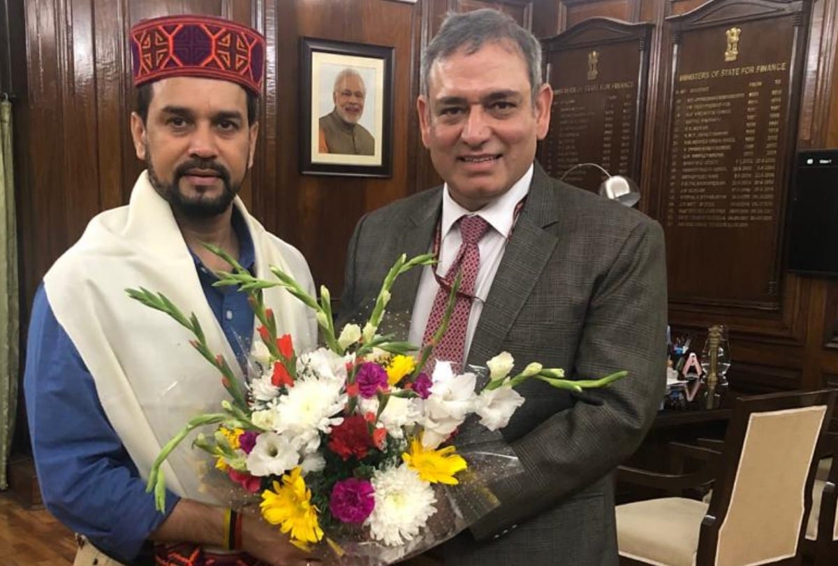 Principal Secretary Sanjay Kundu meets union minister Anurag Thakur