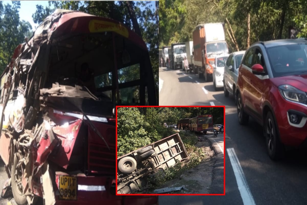 many injured after Fierce collision between two buses of Saharanpur depot on Dehradun Highway