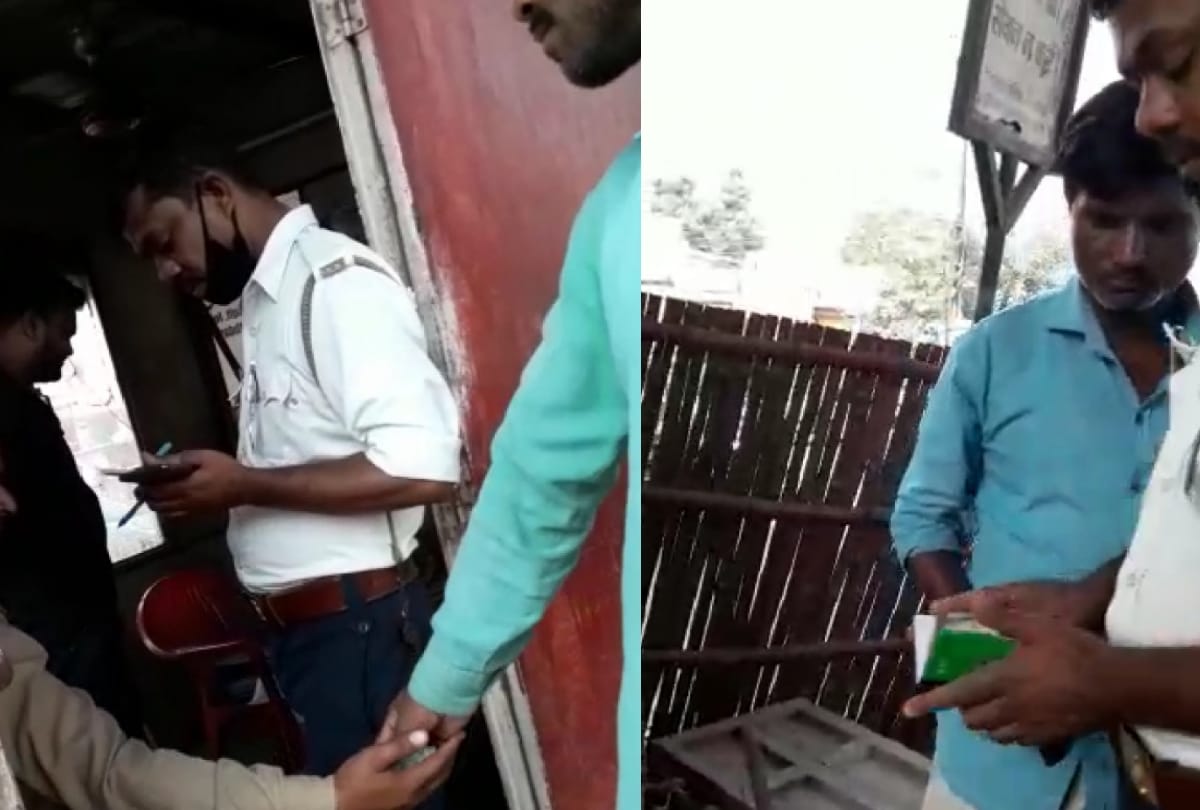 video viral of recovery, TSI and sipahi suspended in lucknow