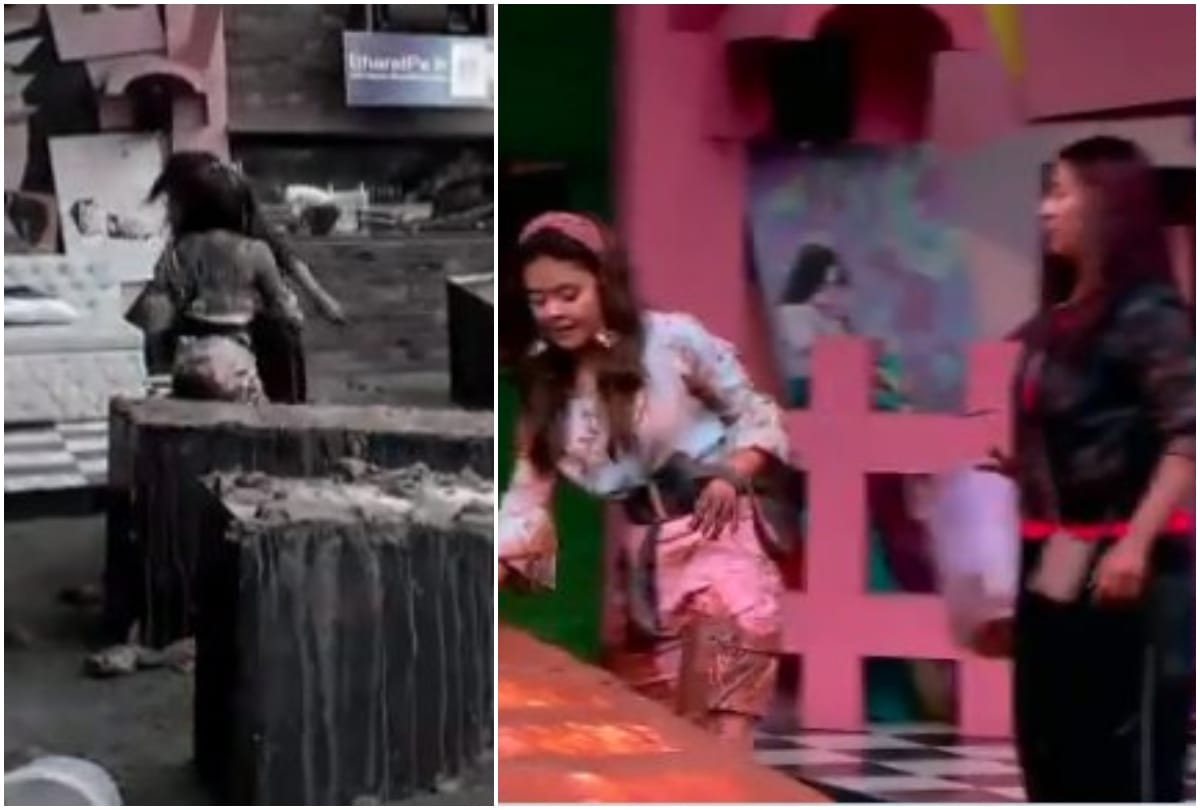 Bigg Boss 13 Snakes and Ladders task Devoleena Bhattacharjee slap Shehnaz Kaur Gill