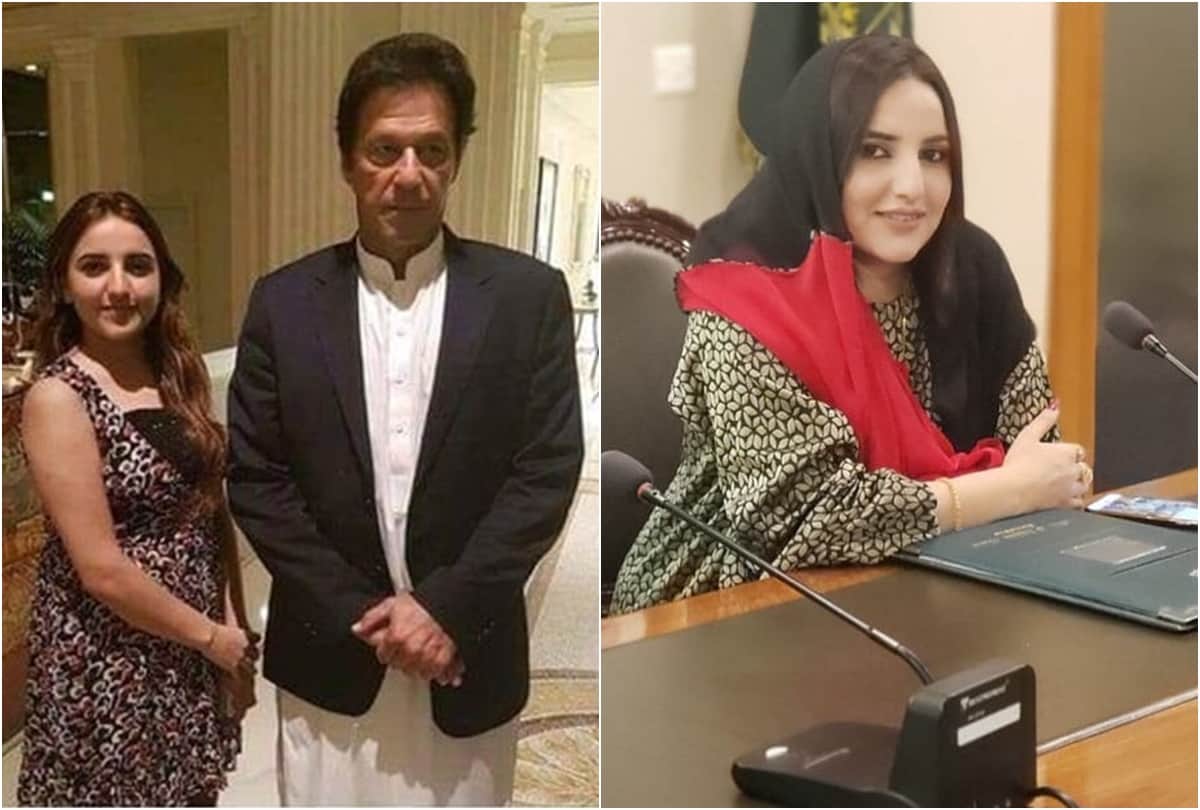 Pakistani TikTok star Hareem Shah viral Video sitting on imran khan place at Ministry of Foreign