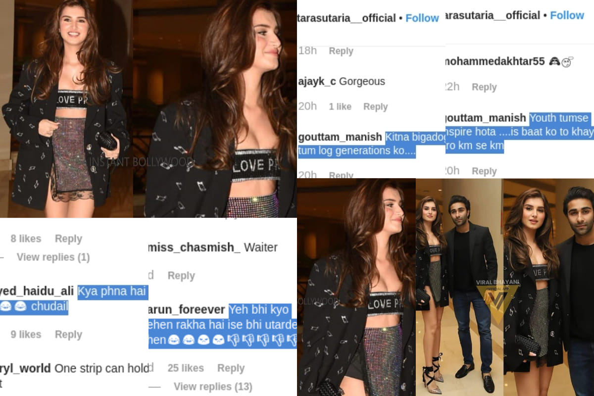 tara sutaria brutally trolled for black tube top dress