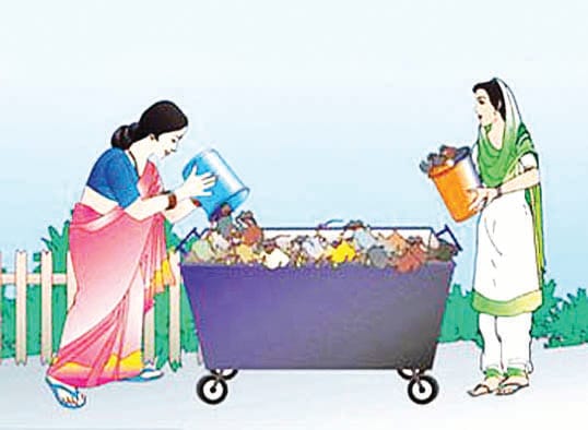 workers focus on cleaning in city