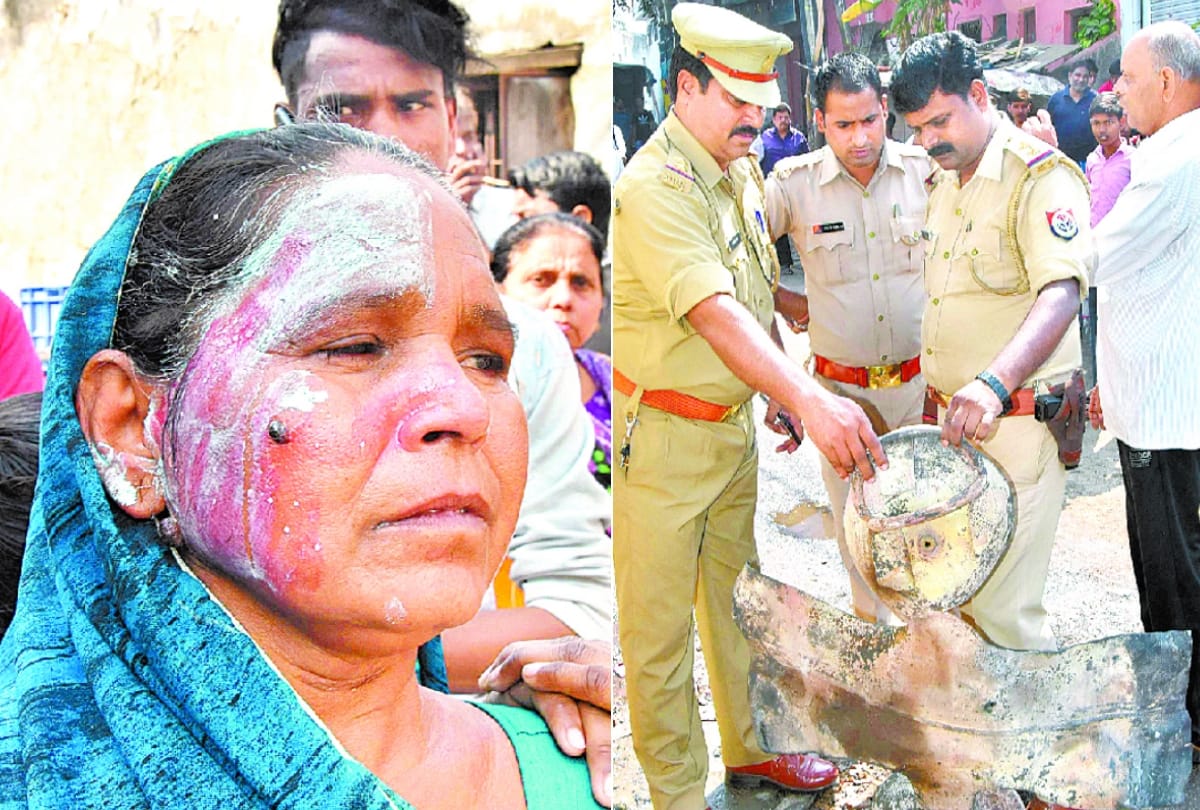 fire broke out from leaking in gas cylinder in home in lucknow