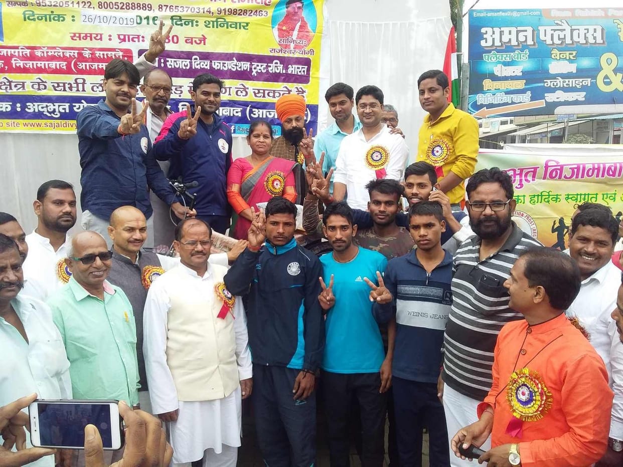 Sunil Rajbhar of Mau champion in 12th marathon race