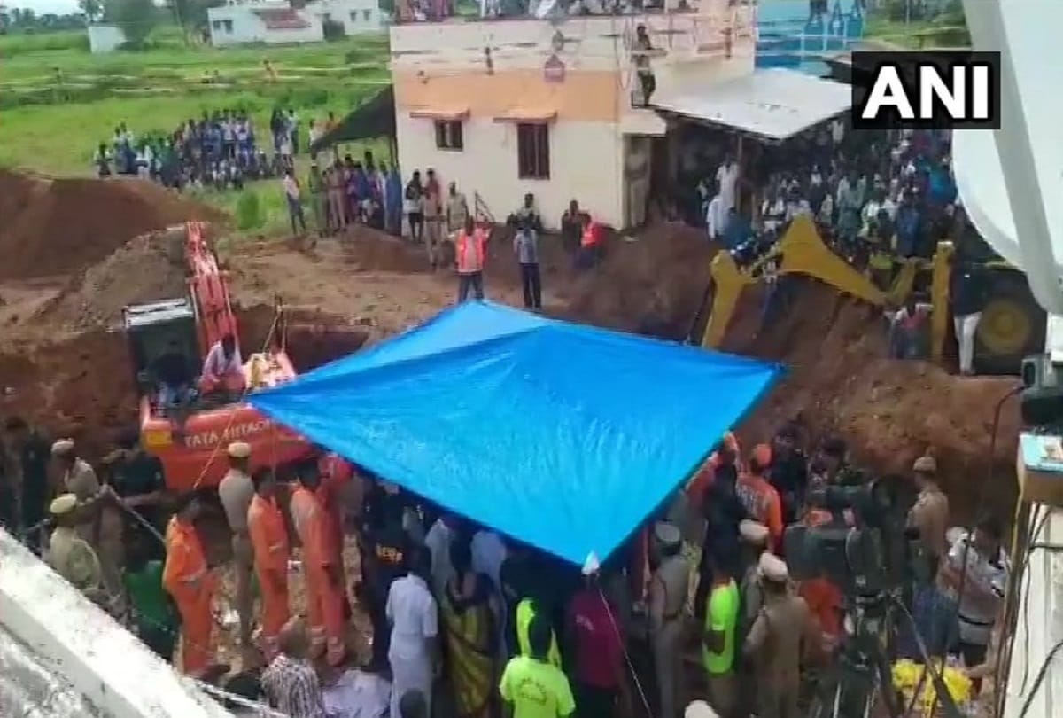 Tamil Nadu Efforts underway to rescue a two year old boy who fell in a 25-feet deep borewell