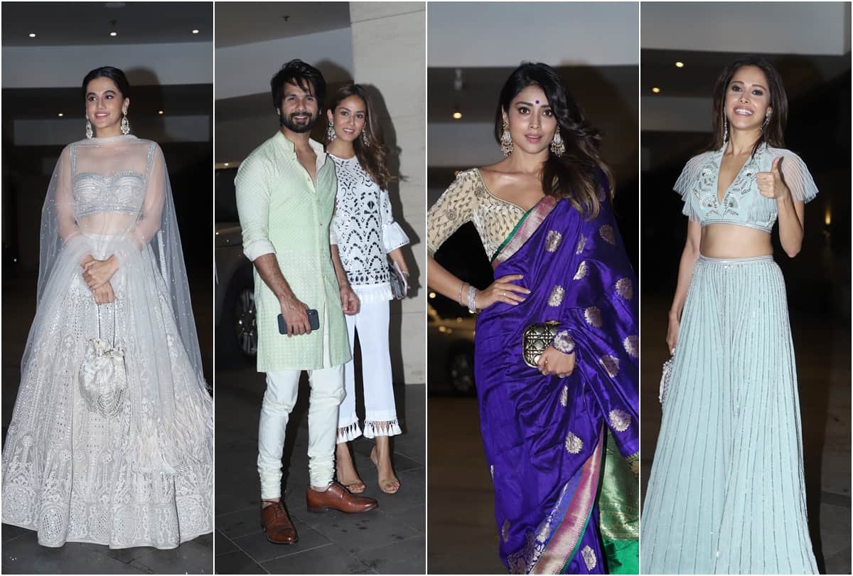 Varun Dhawan Showed sleeper chappal to media in jackky bhagnani diwali party