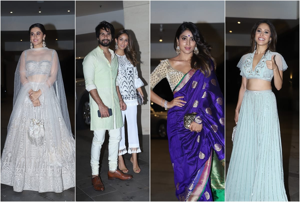 Varun Dhawan Showed sleeper chappal to media in jackky bhagnani diwali party