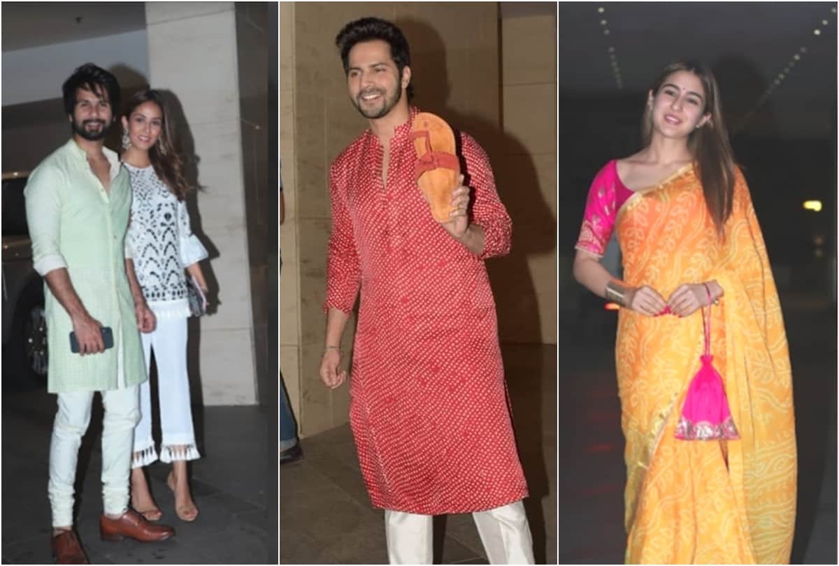 Varun Dhawan Showed sleeper chappal to media in jackky bhagnani diwali party