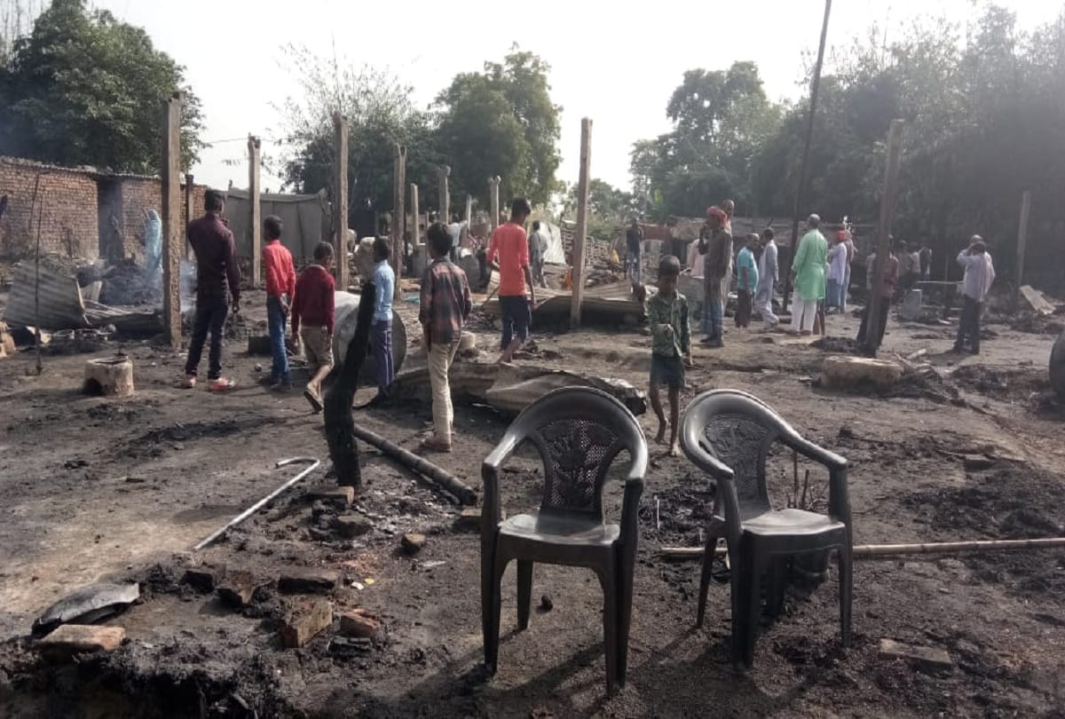 Fire brokeout in Kushinagar many houses burnt many injured